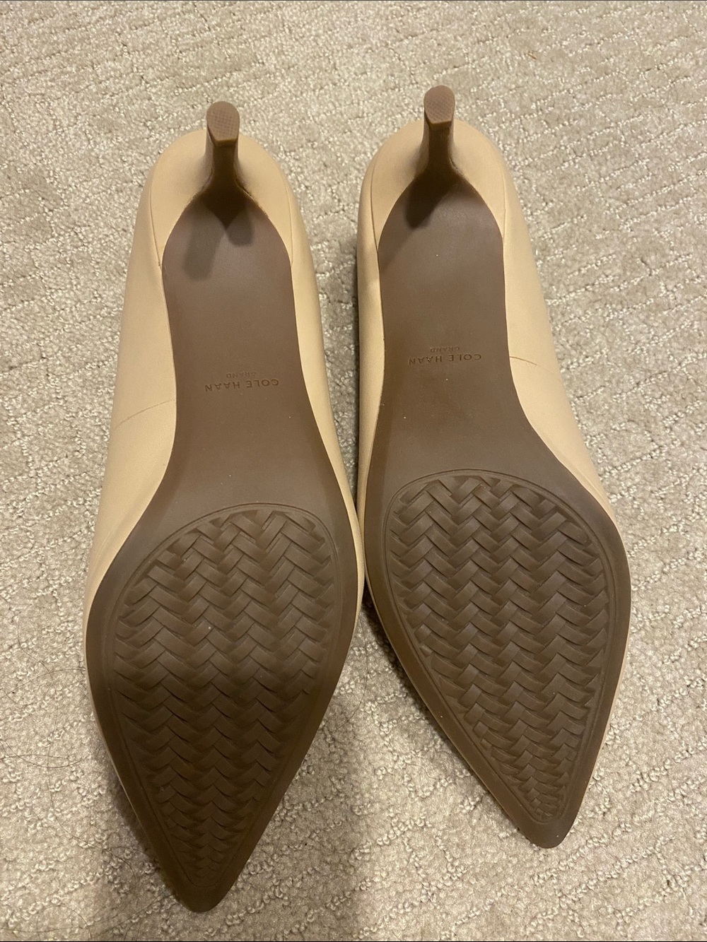 Cole Haan Beige Pointed-Toe Pumps - Picture 2 of 2